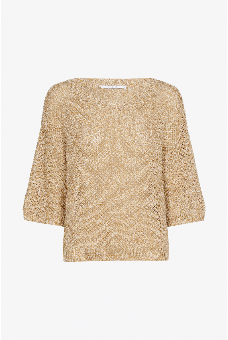 Zweifarbiger Pullover mit Struktur