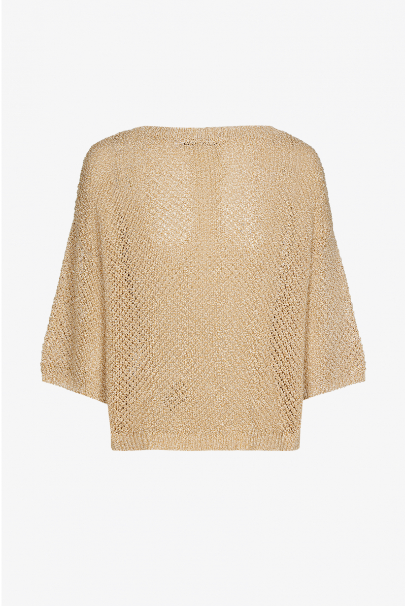 Zweifarbiger Pullover mit Struktur