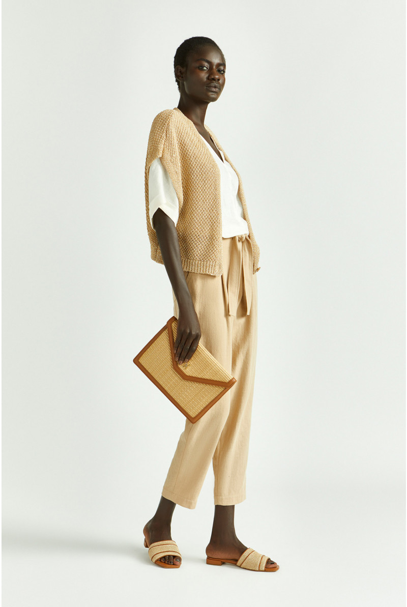 Mouwloos gilet met structuur