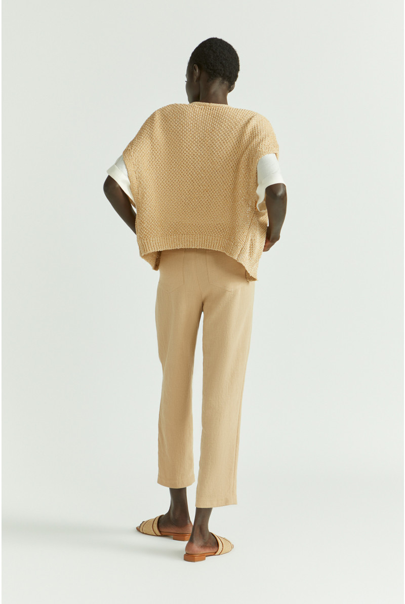 Mouwloos gilet met structuur