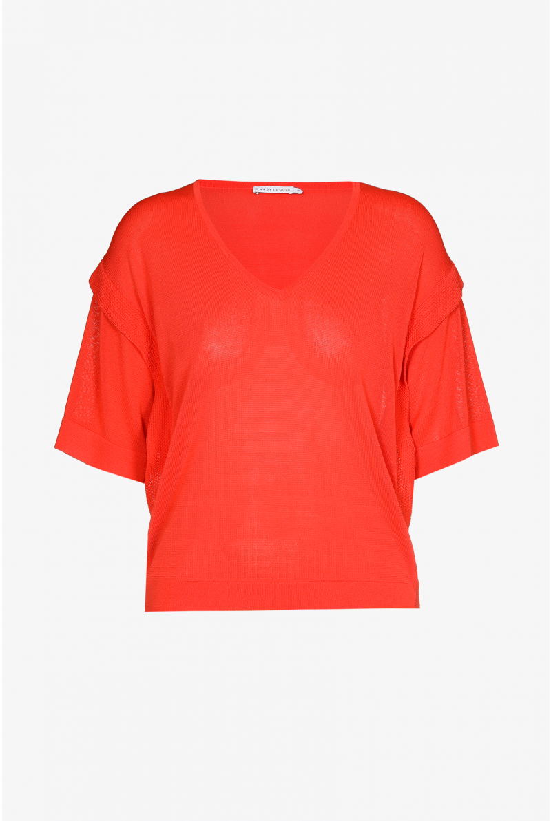 Petit pull multicouche à manches courtes