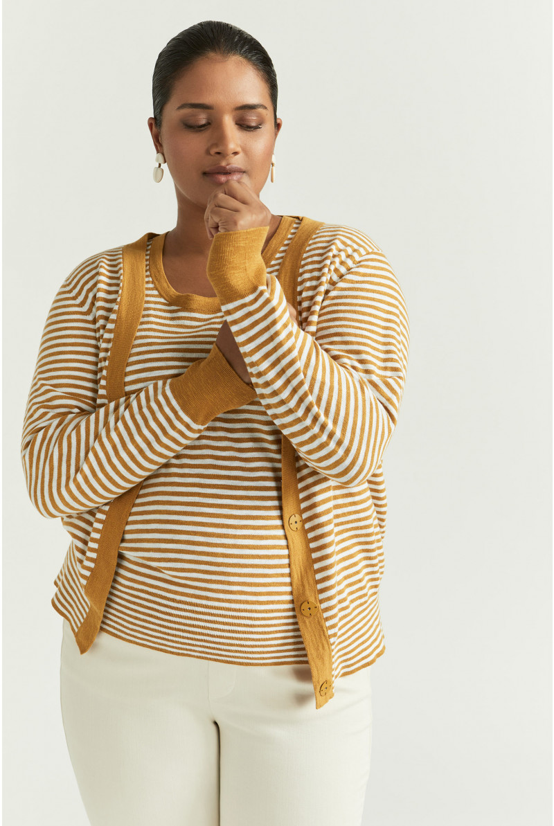 Gilet rayé en jersey