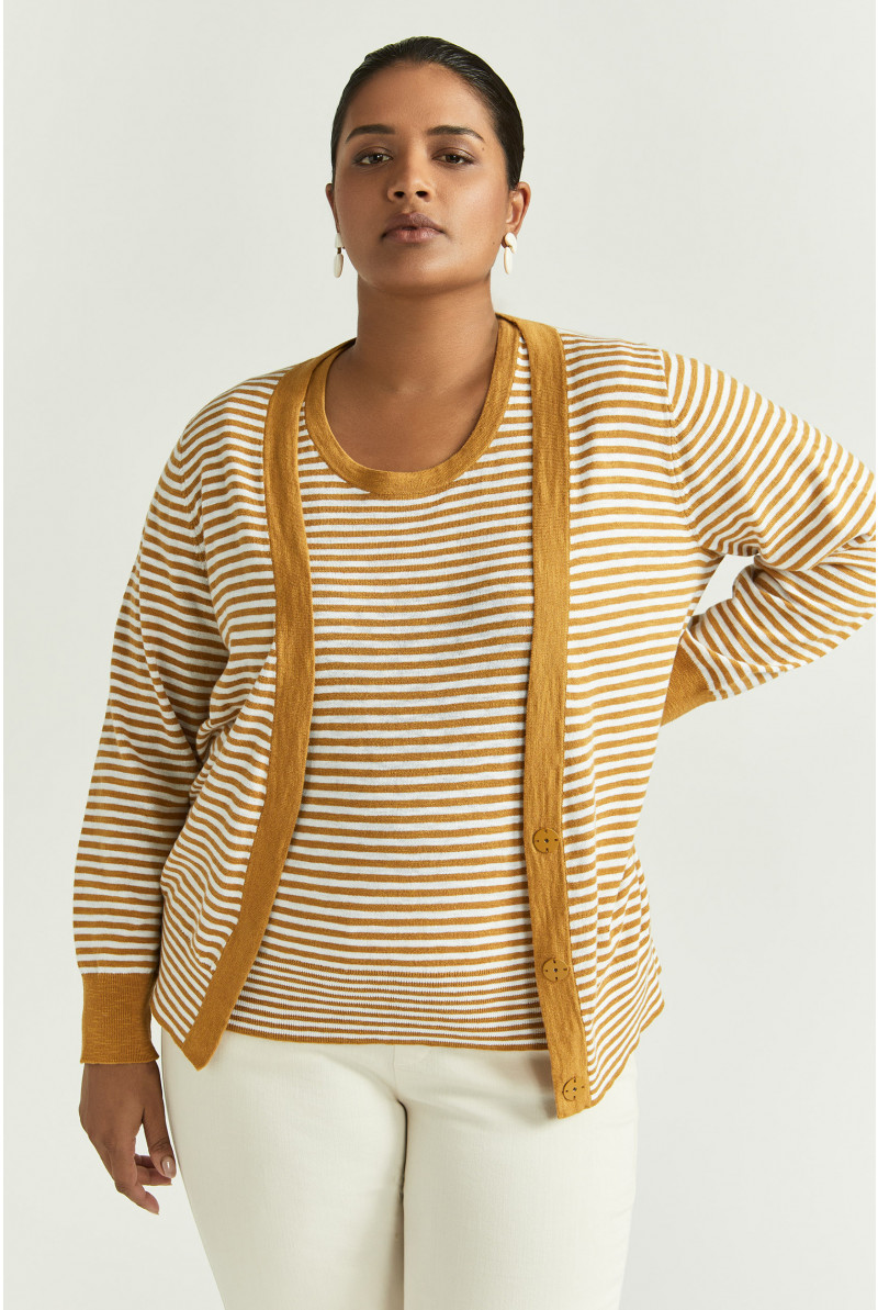 Gilet rayé en jersey