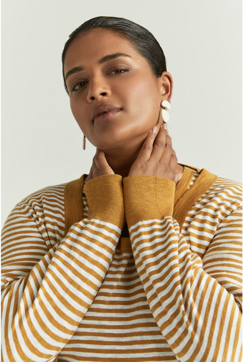 Gilet rayé en jersey