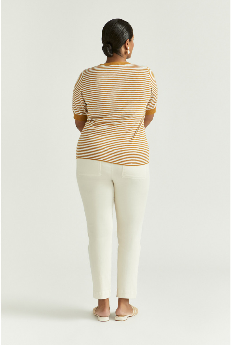 Jumper in jersey fabric with stripes