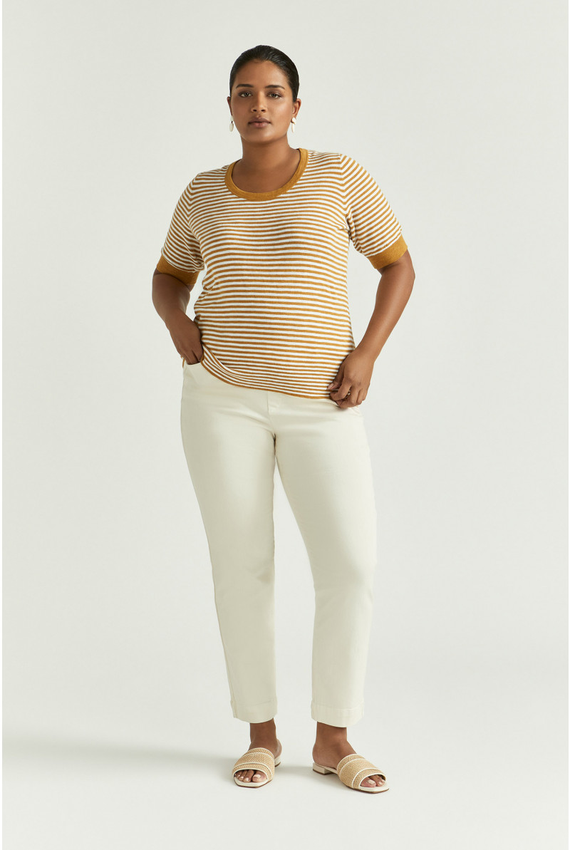 Jumper in jersey fabric with stripes