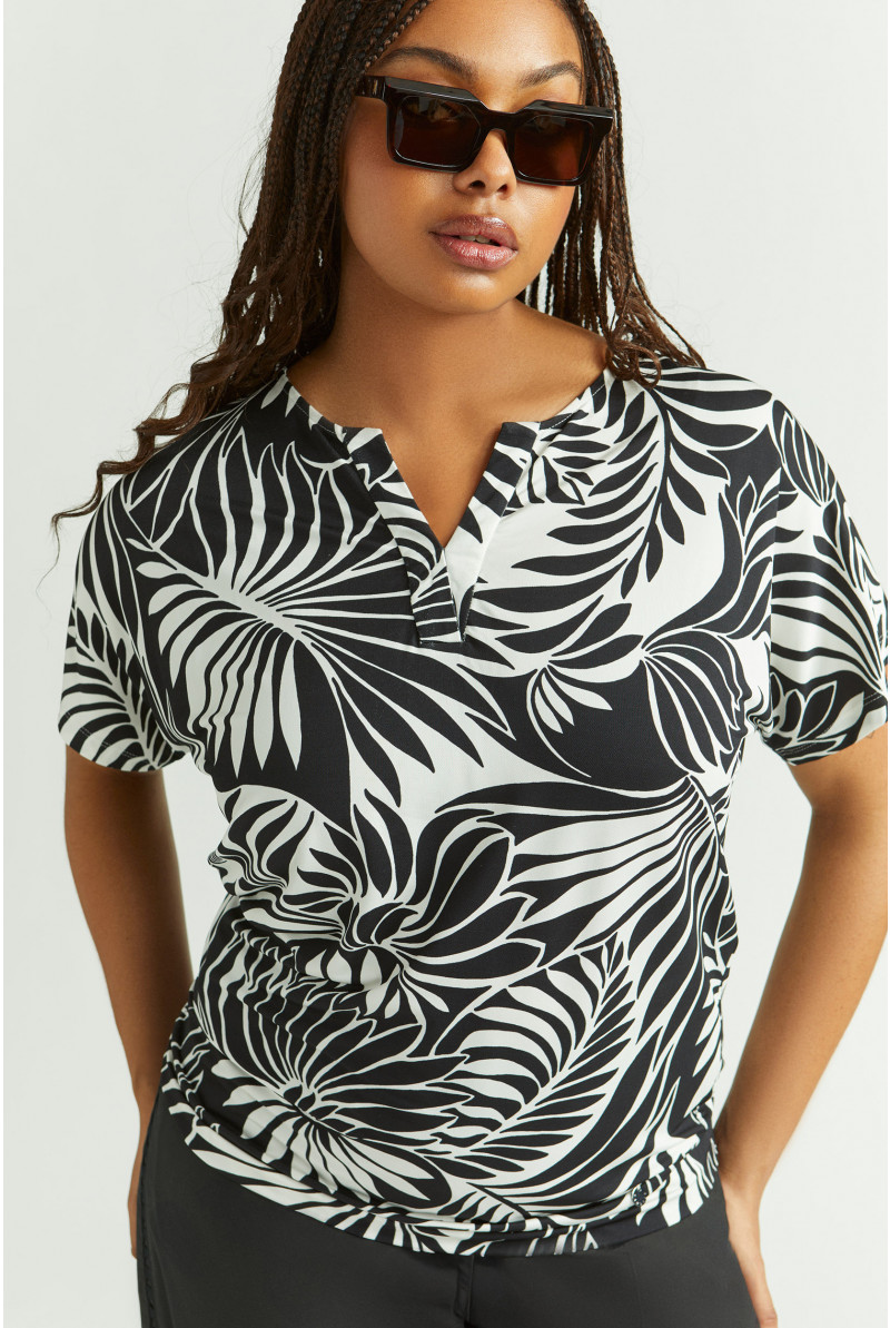 Blouse met bloemenprint
