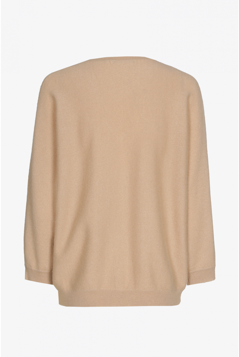 Warme trui met V-hals in cashmere