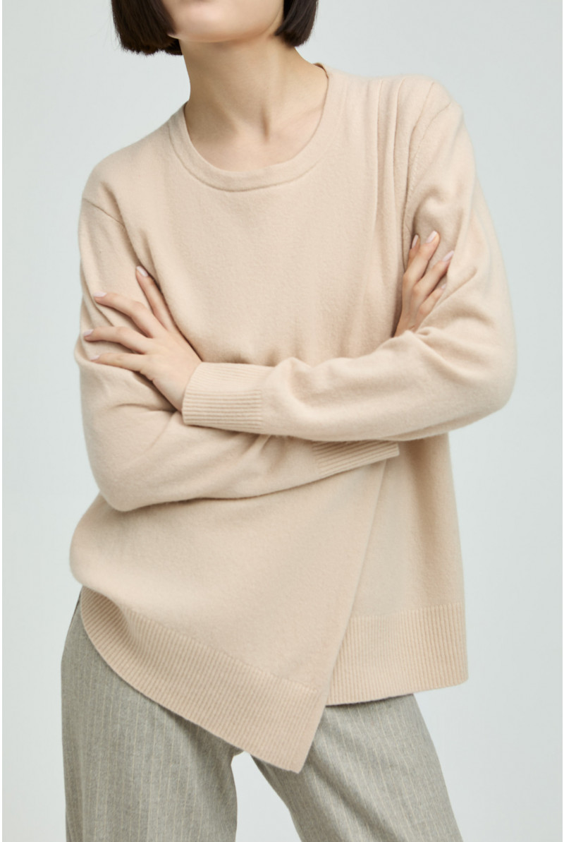 Pull en laine avec revers