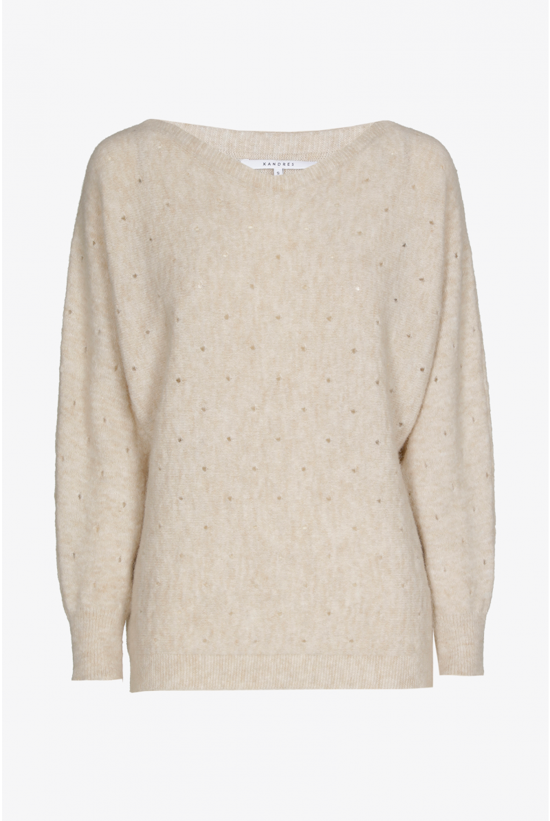 Pullover aus Alpakawolle mit dezentem Muster