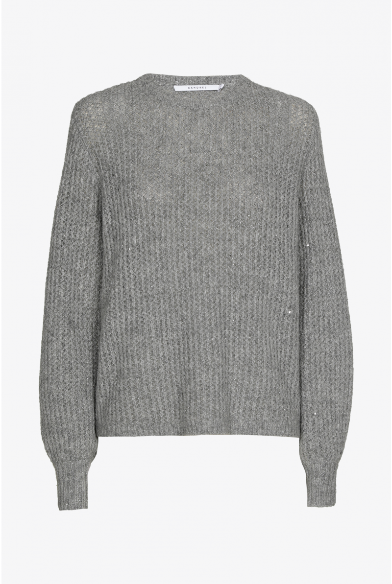 Wool jumper with openwork details