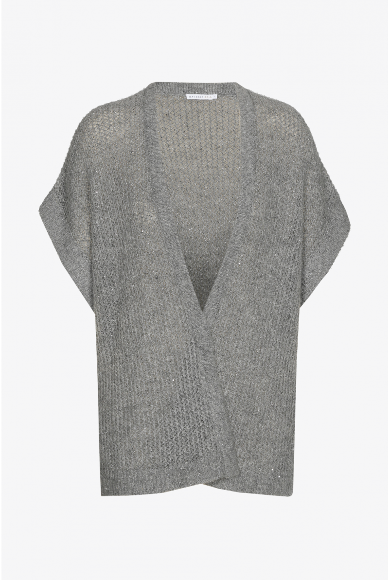 Cape gilet met korte mouwen 