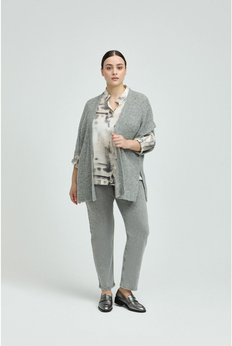 Cape gilet met korte mouwen 