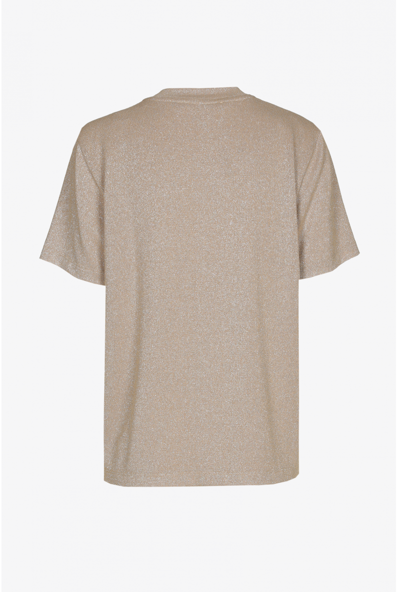 Lurex t-shirt met ronde hals