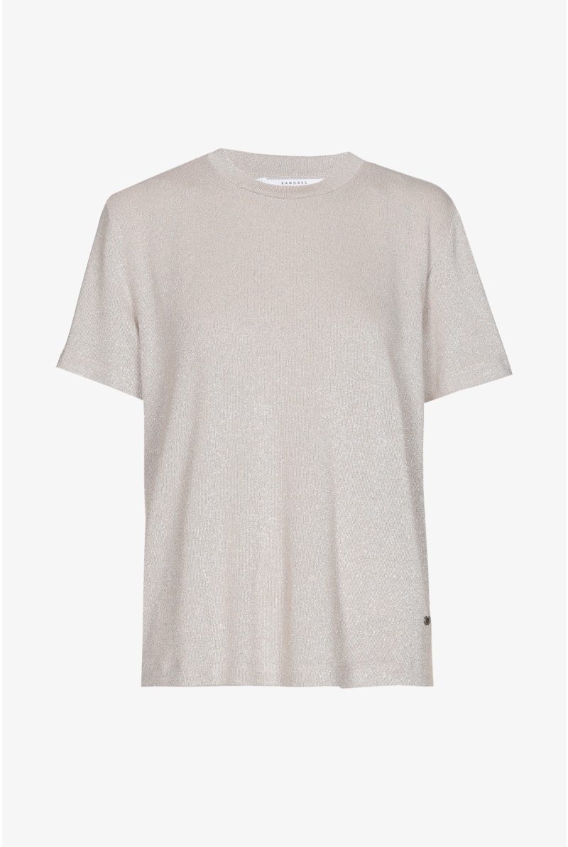 Lurex T-shirt with short sleeves
