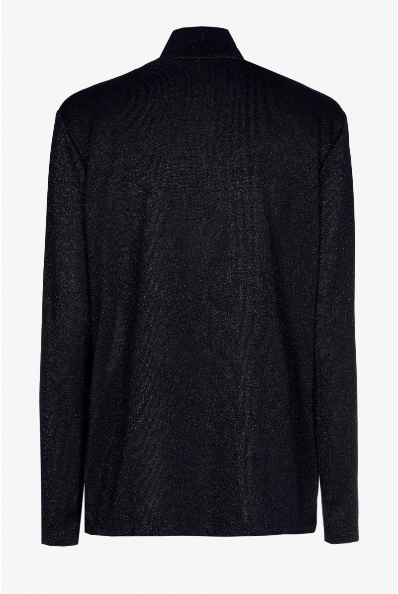 Lurex-T-Shirt mit Rollkragenpullover 