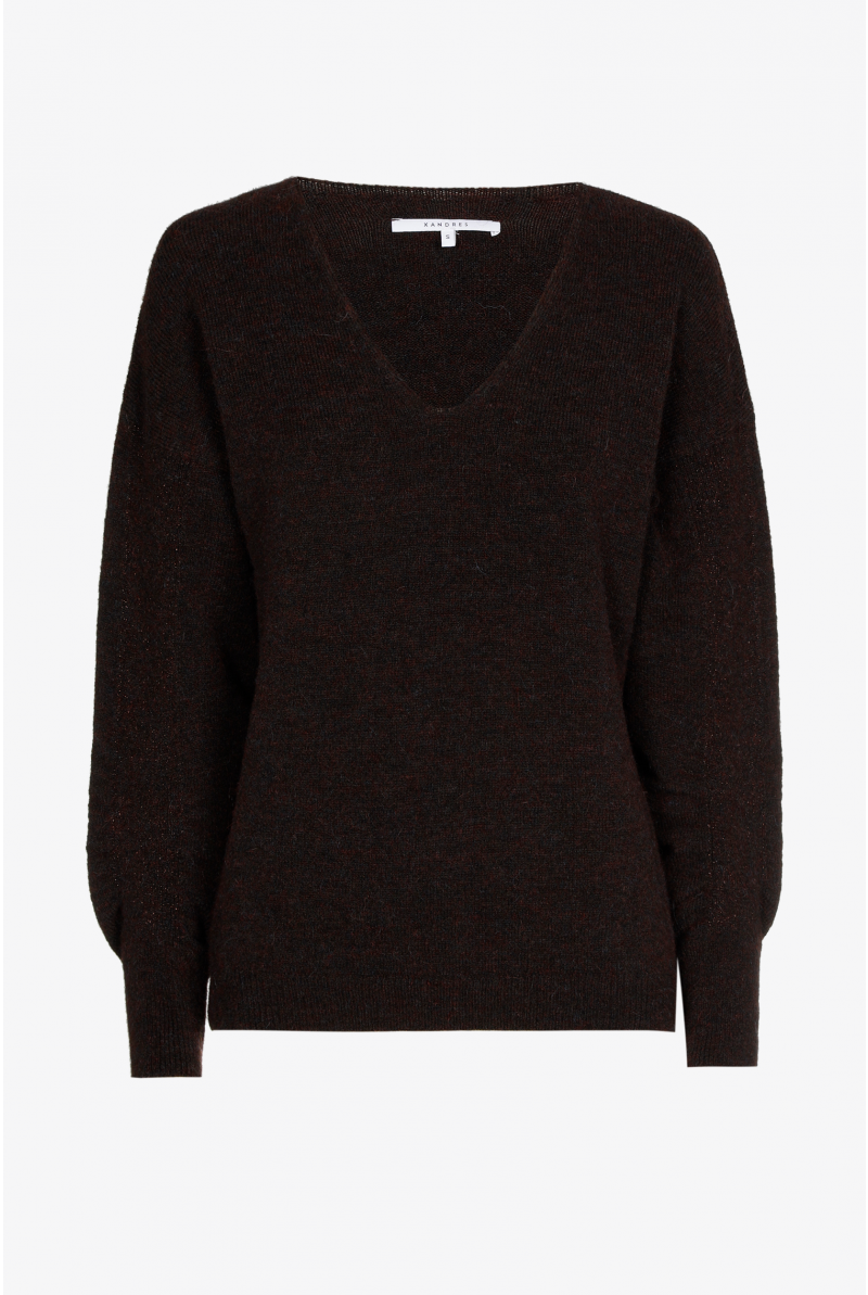 Lockerer Pullover mit V-Ausschnitt