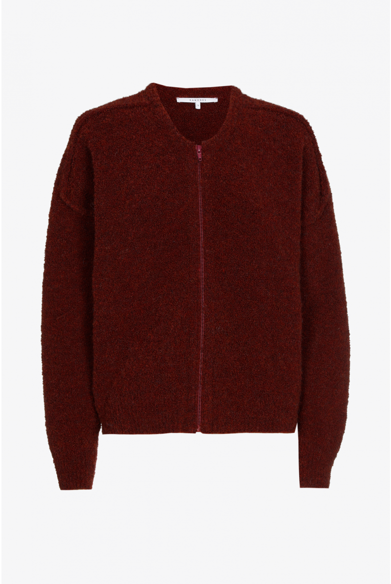 Warme gilet met zichtbare naden
