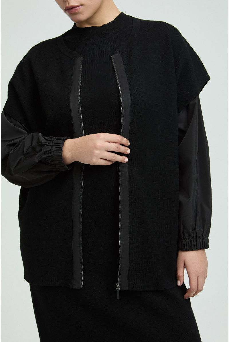 Mouwloze gilet met ritssluiting