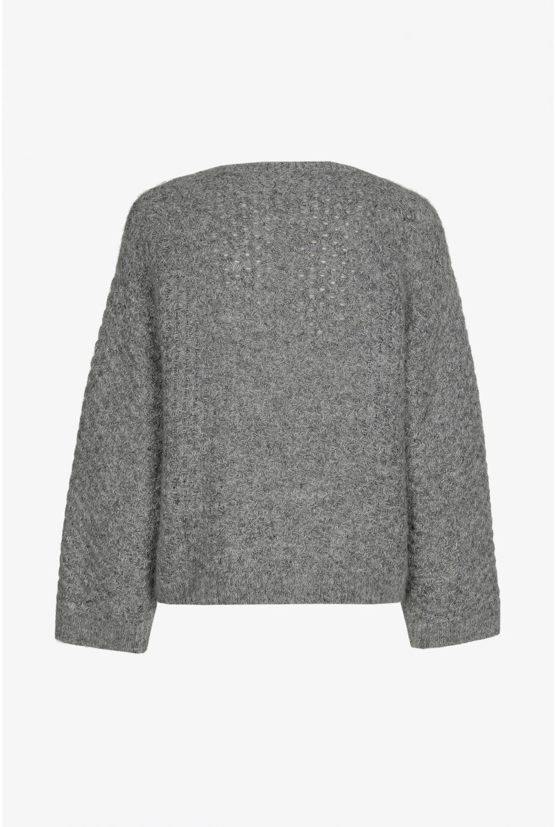 Gebreide pull met ronde hals 