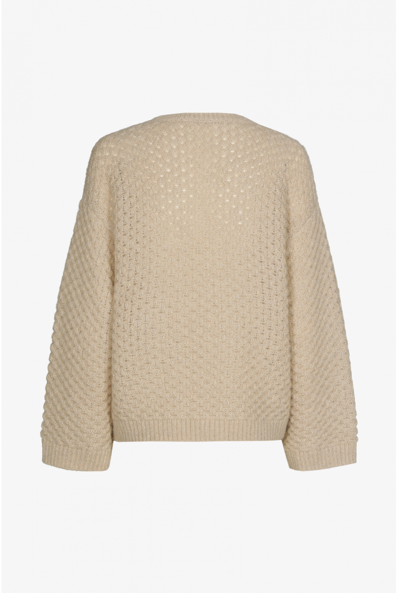 Gebreide pull met ronde hals 