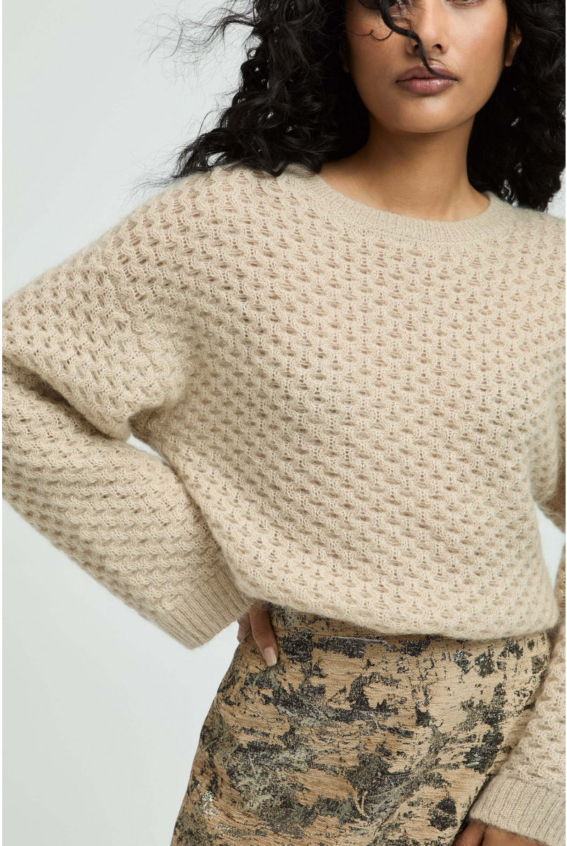 Gebreide pull met ronde hals 