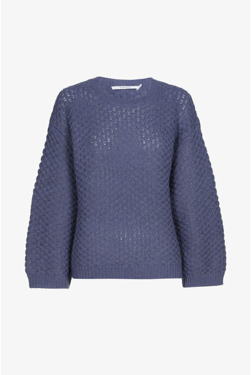 Gebreide pull met ronde hals 