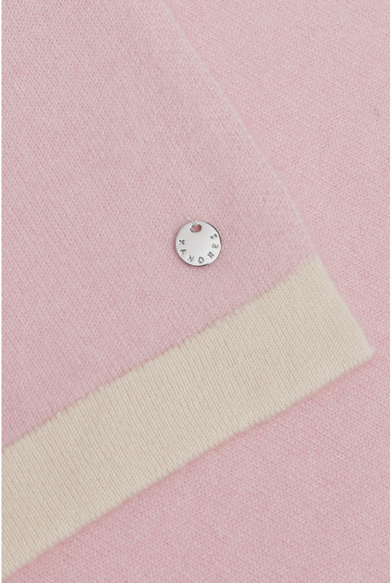 Kaschmirschal mit Kontrastbesatz