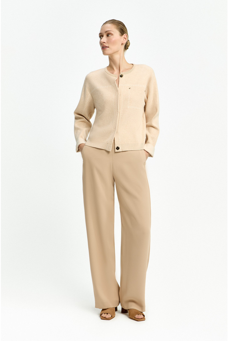 Cardigan met ingebreide stikdetails