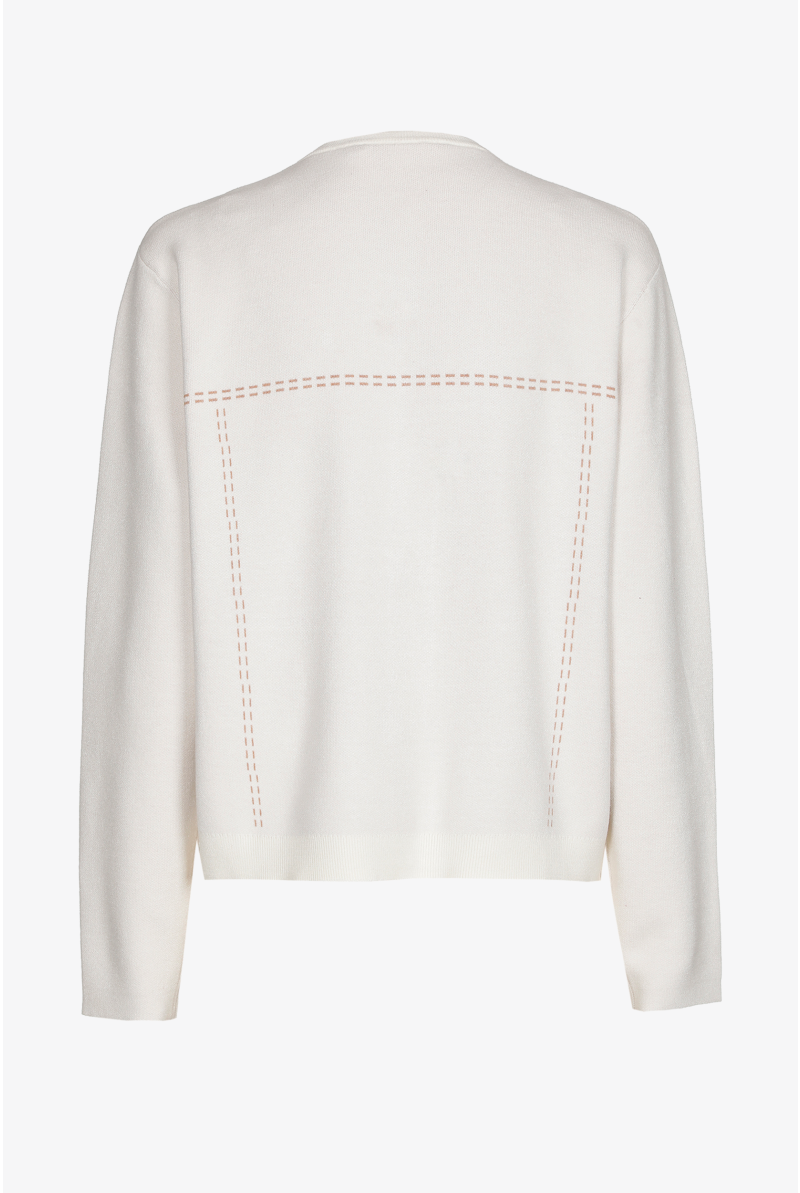 Cardigan met ingebreide stikdetails