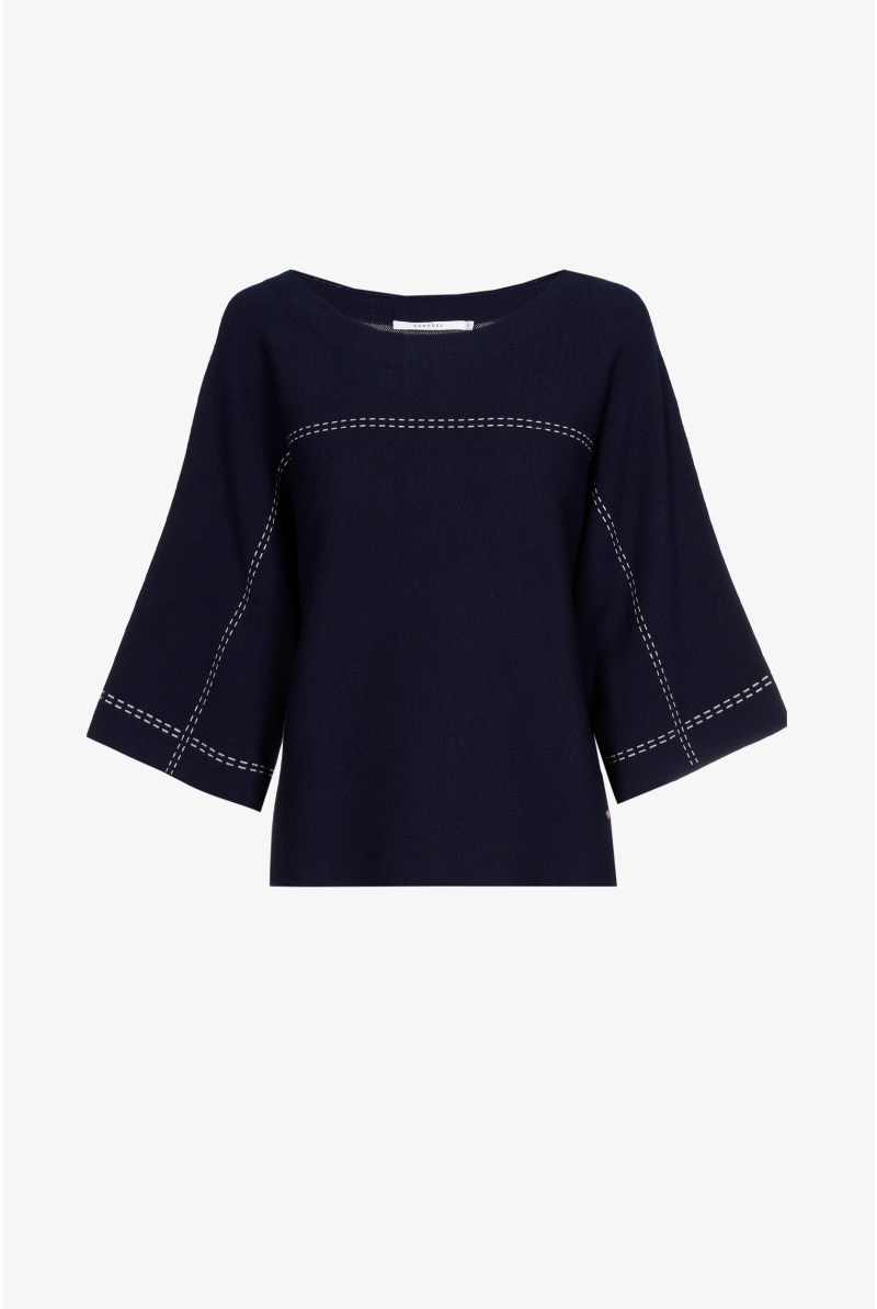 Sweater mit U-Boot-Ausschnitt