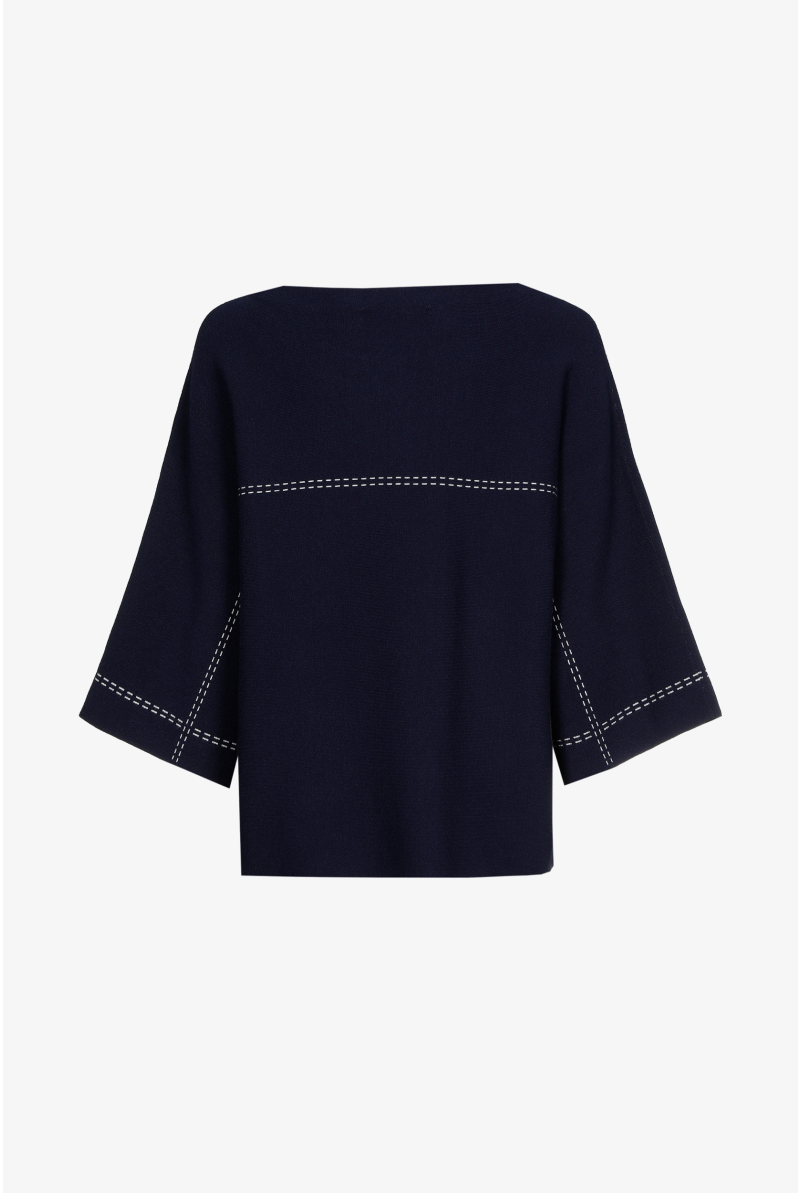 Sweater mit U-Boot-Ausschnitt