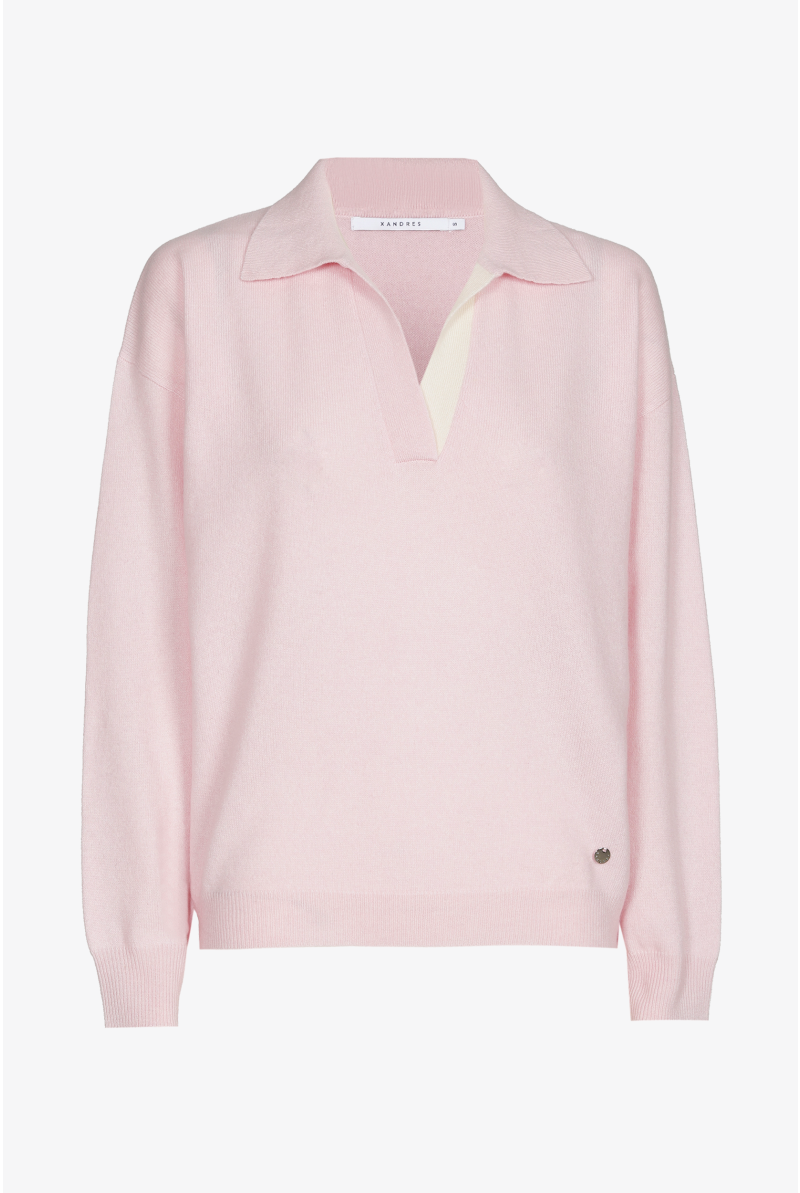 Trui in cashmere met polokraag