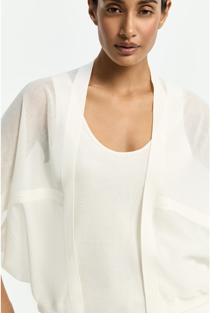 Airy cape cardigan