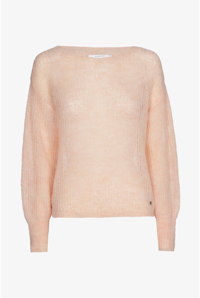 Loose-knit pullover in alpaca wool