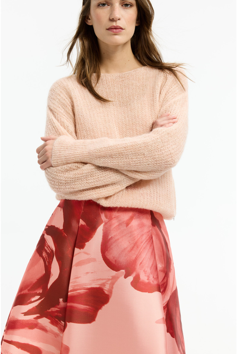 Loose-knit pullover in alpaca wool