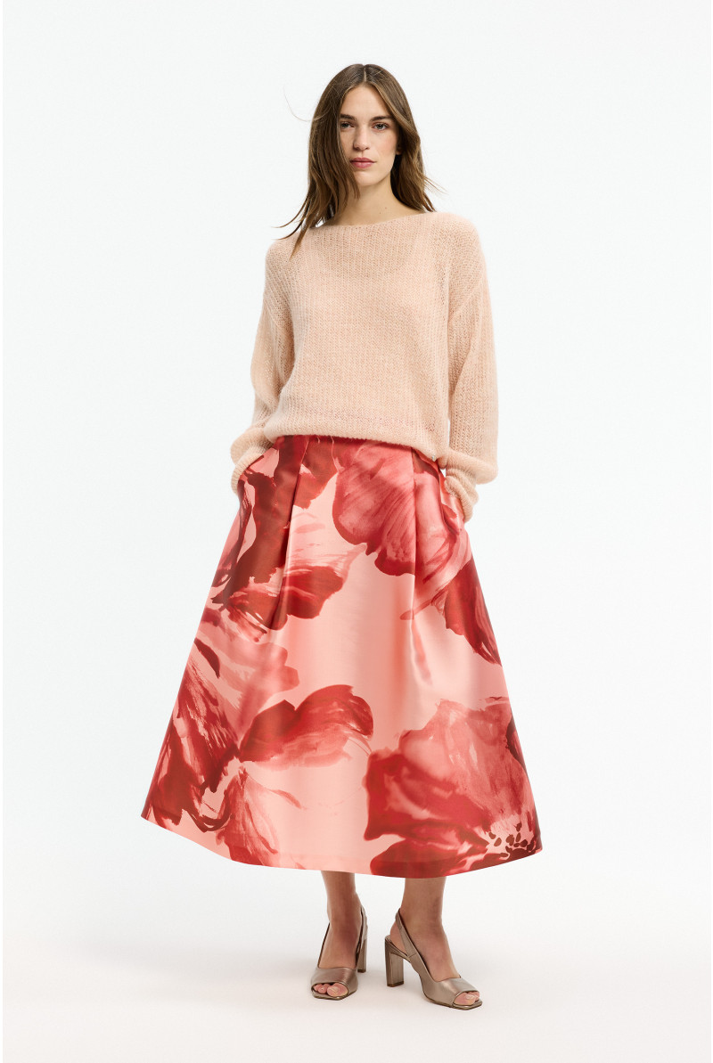 Loose-knit pullover in alpaca wool