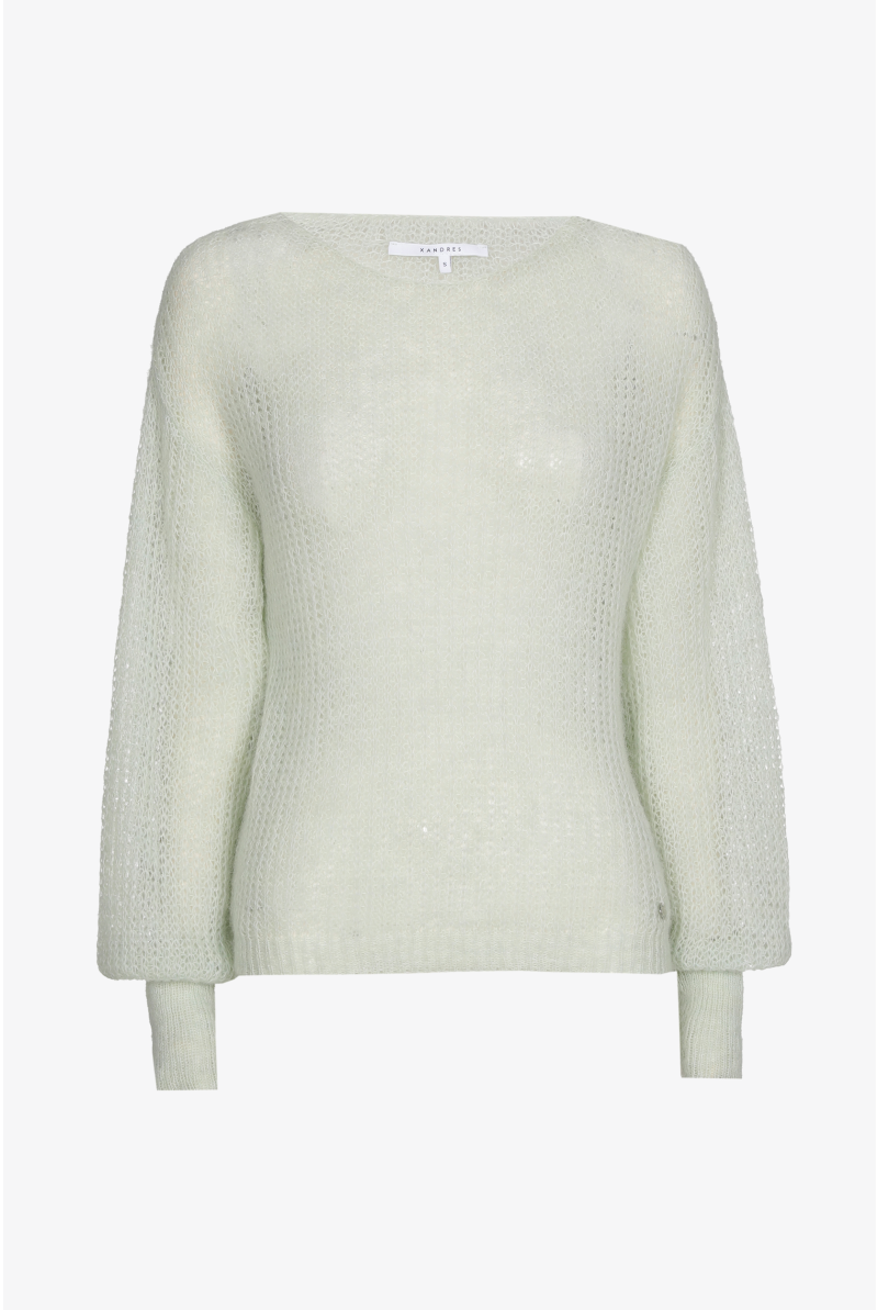 Loose-knit pullover in alpaca wool