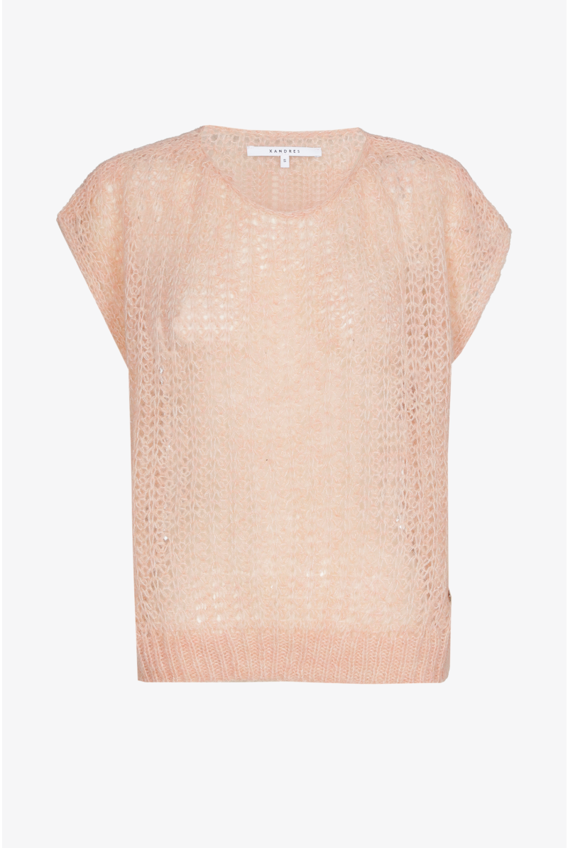 Gebreide debardeur met alpacawol