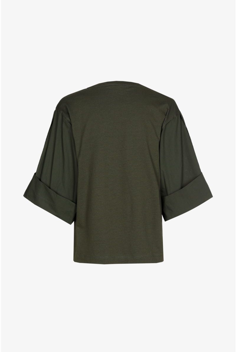 Cotton T-shirt with wide sleeves