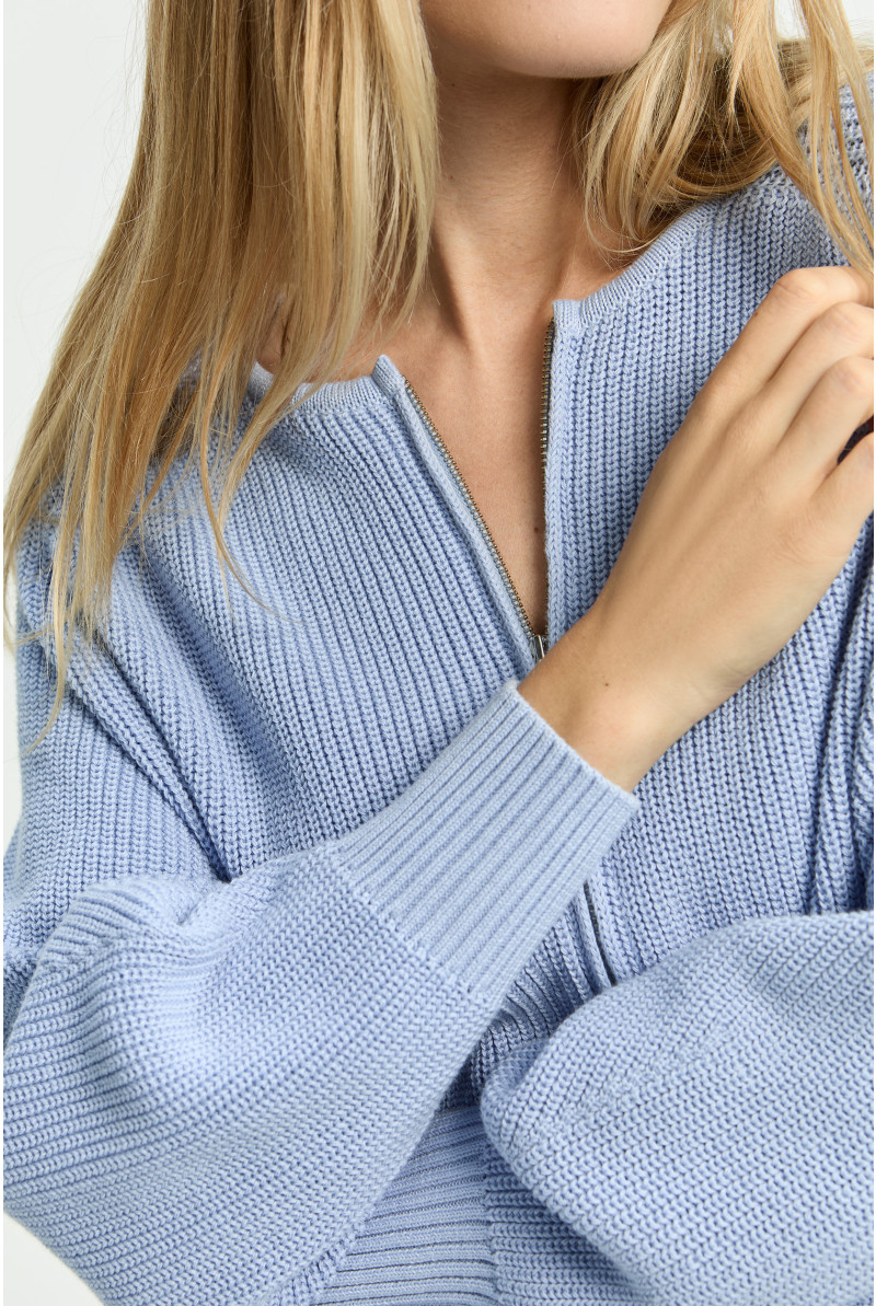 Katoenen cardigan in parelsteek