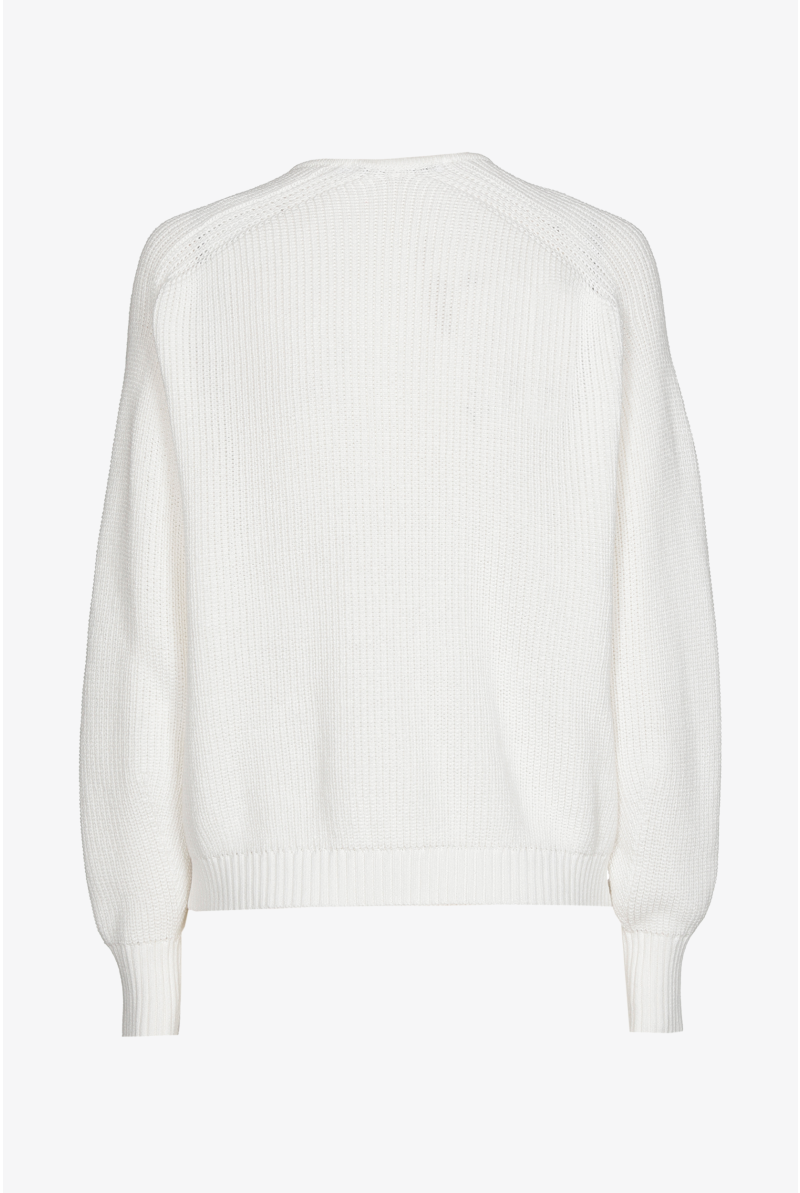 Katoenen cardigan in parelsteek