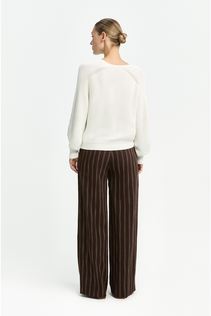 Katoenen cardigan in parelsteek