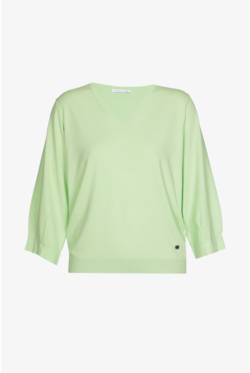 Pullover with pleat detailing at cuffs