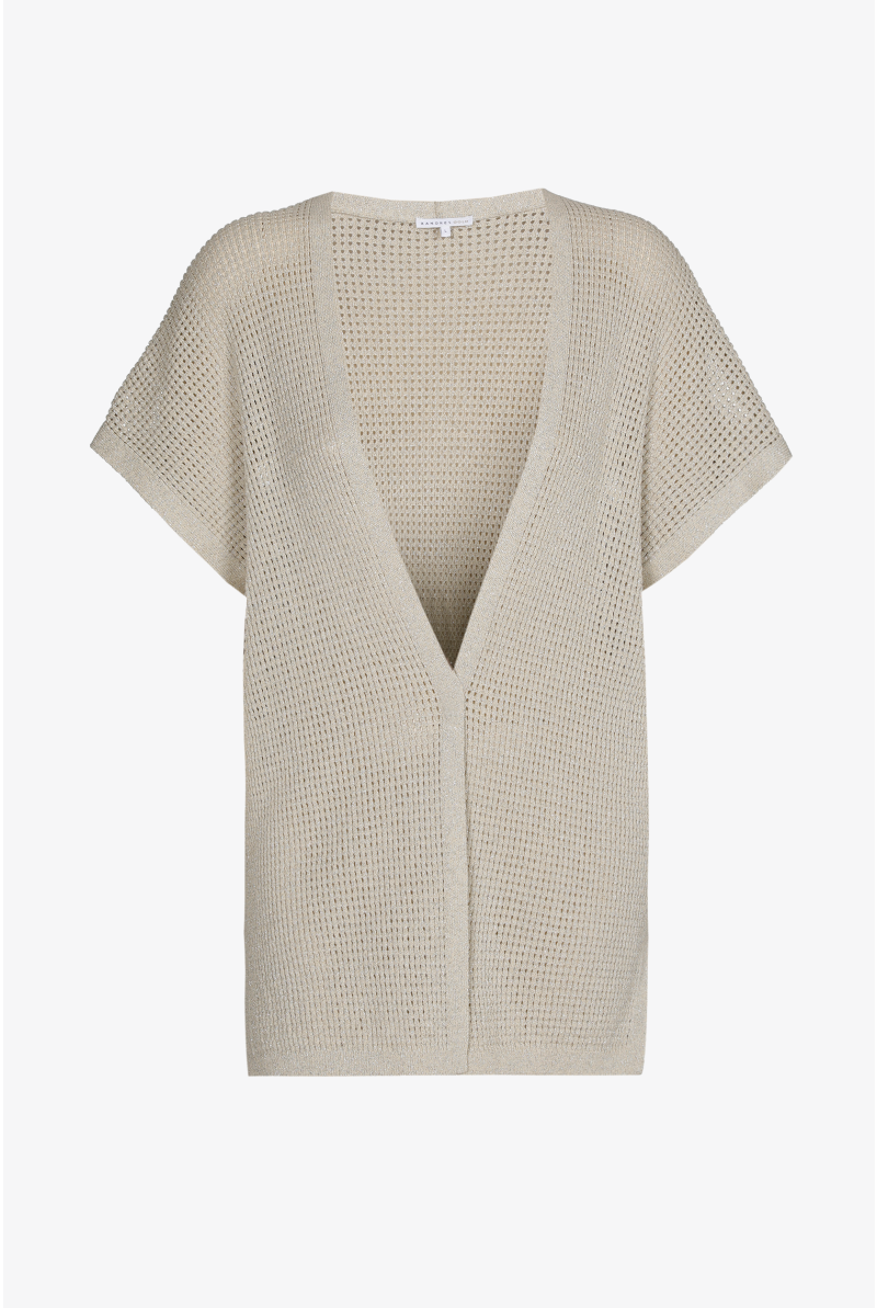 Lange Cape-Weste aus Lurex