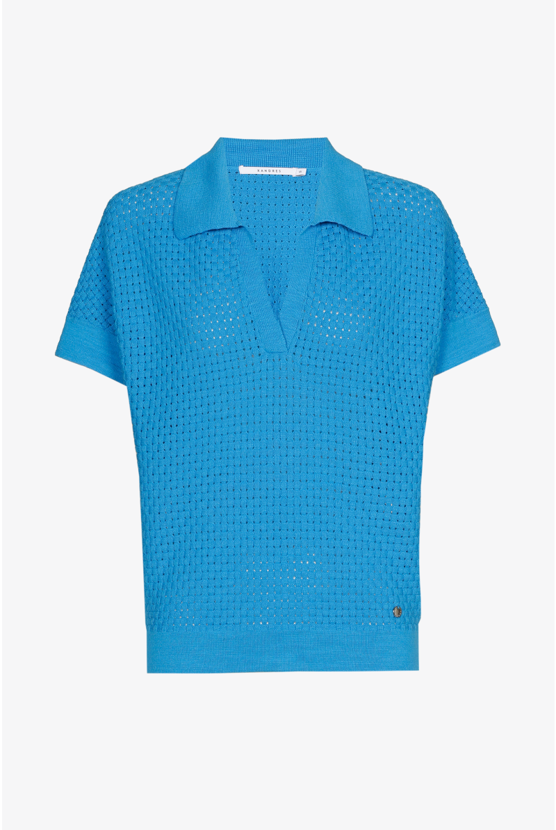 Pull sans manches à col polo