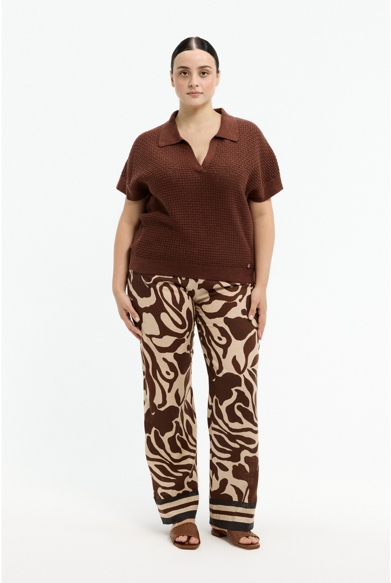 Mouwloze pull met polokraag