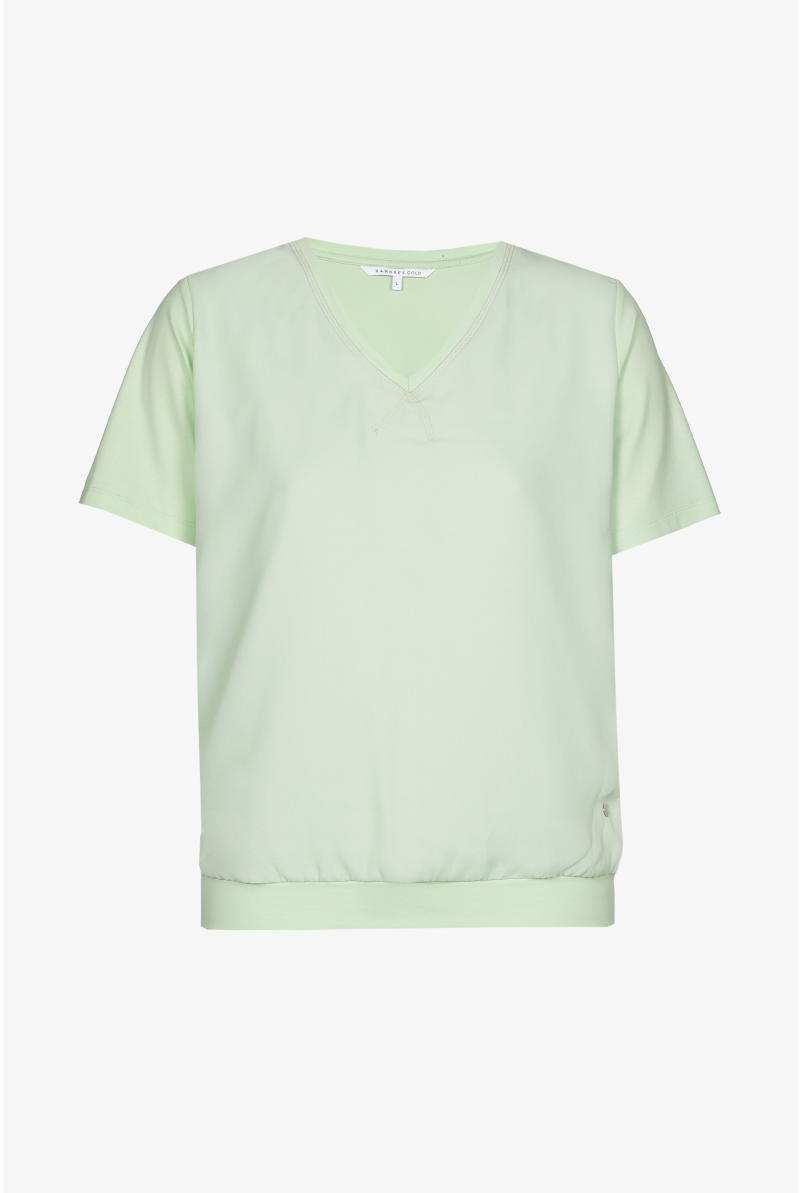 T-shrt met diepe V-hals