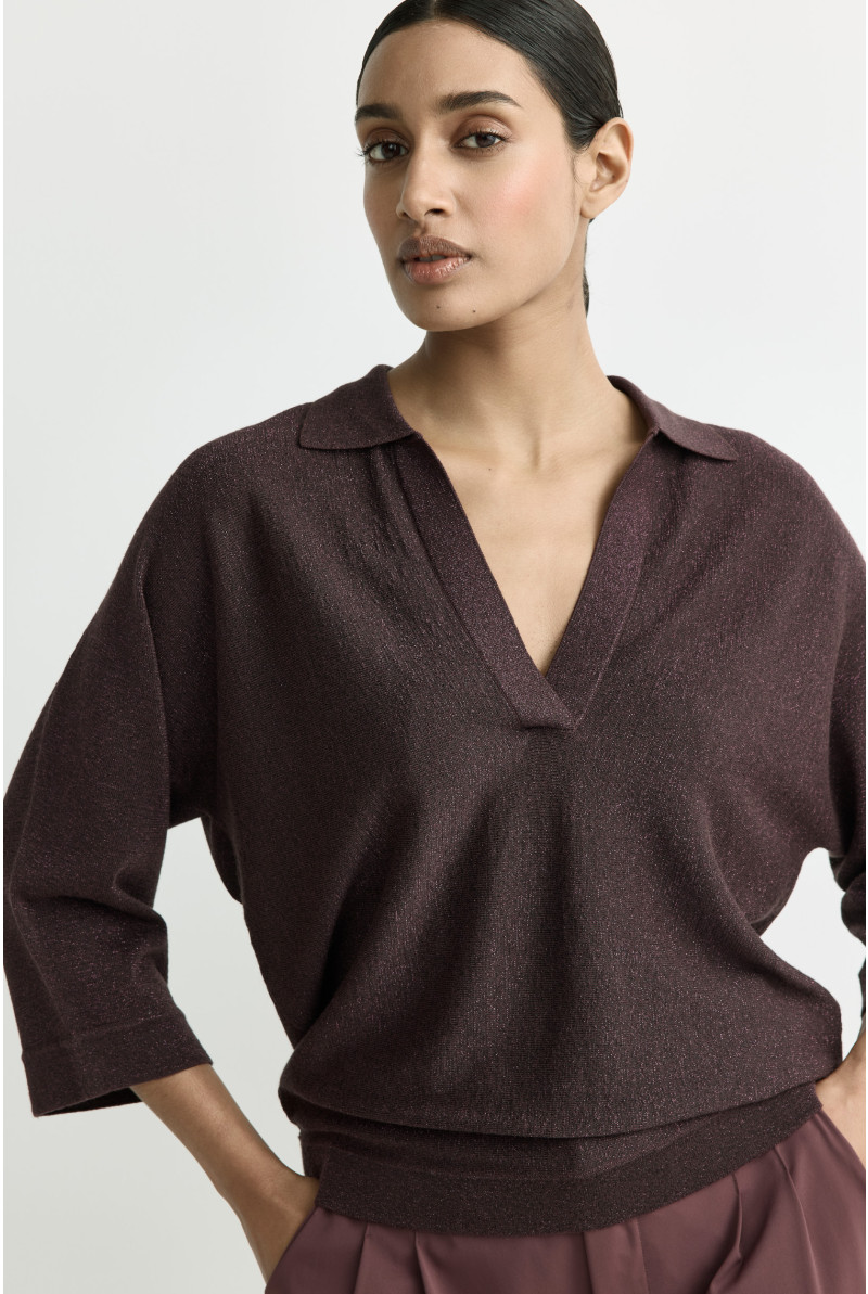 Polo met lurex