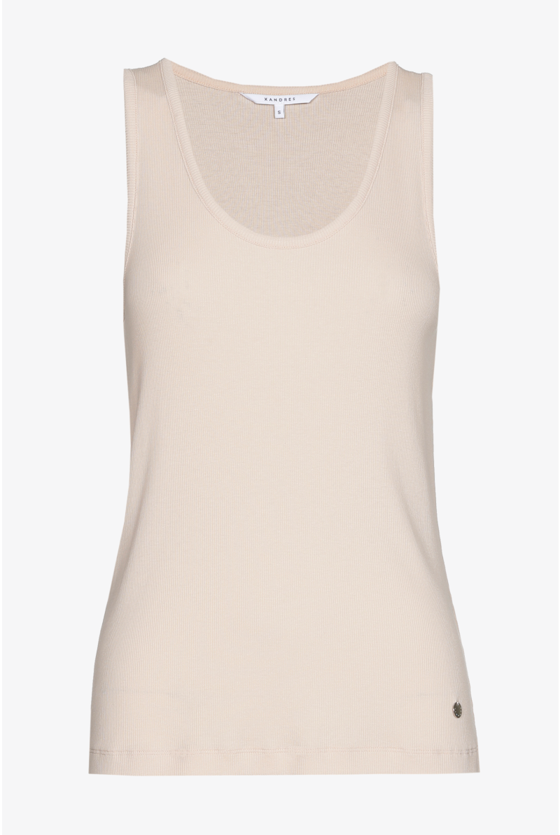 Tanktop met een lage ronde hals